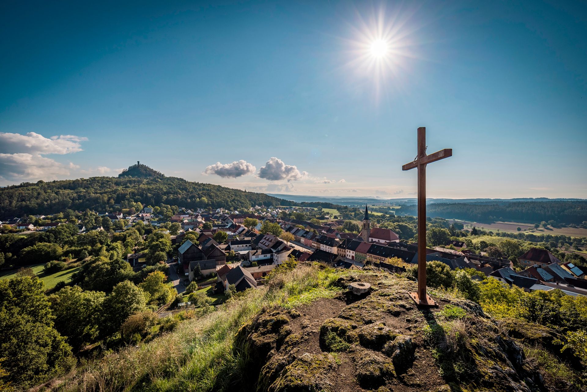 Aussicht auf Neustadt am Kulm vom kleinen Kulm