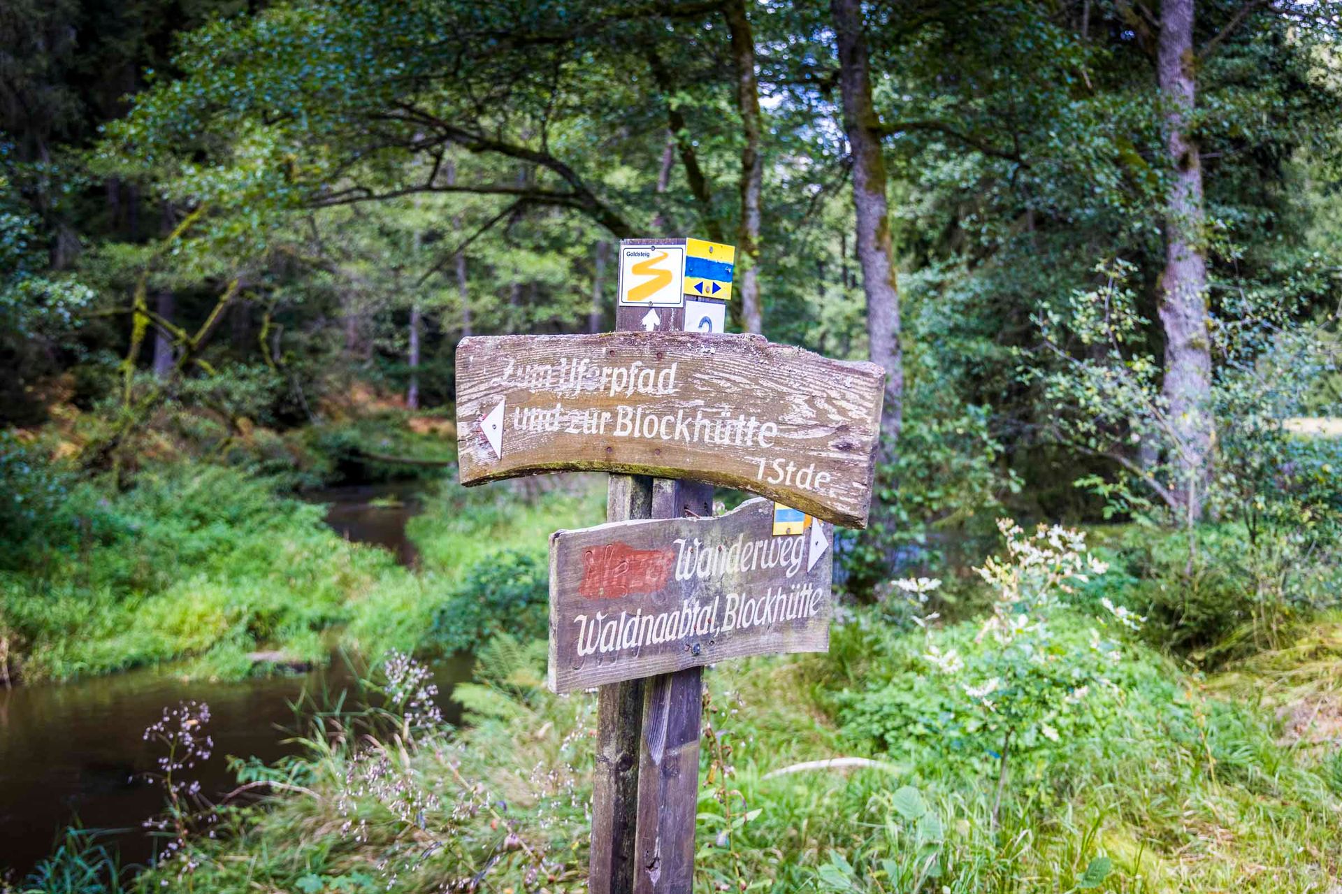 Uferpfad zur Blockhütte