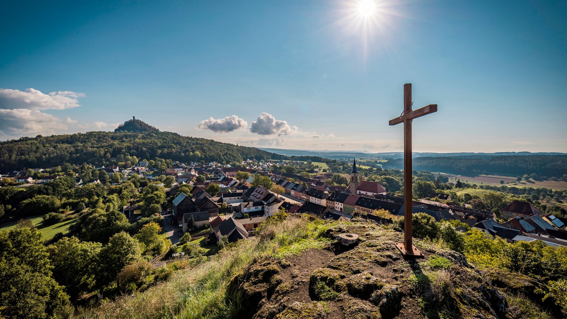 Aussicht auf Neustadt am Kulm vom kleinen Kulm