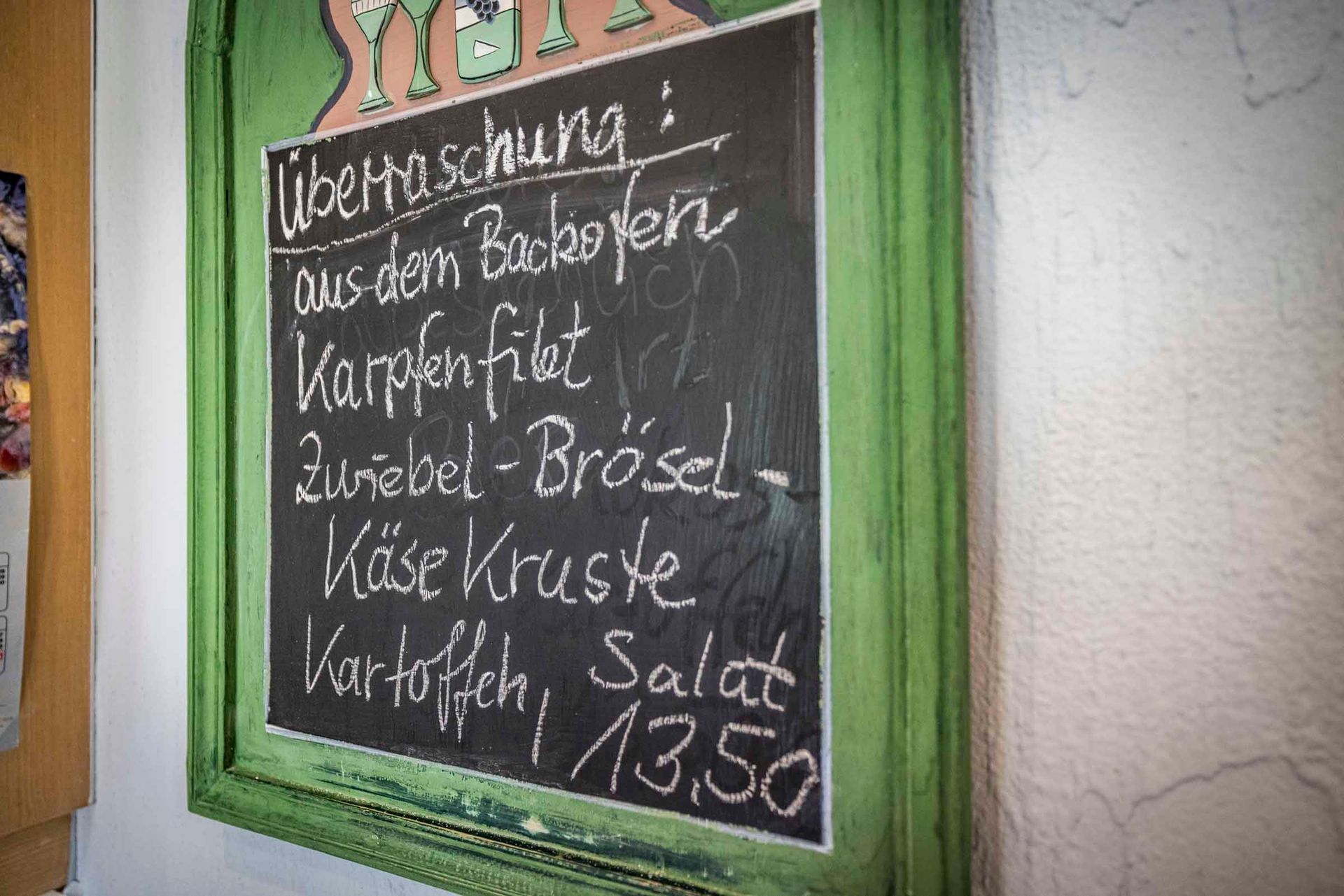 Speisekarte Fisch