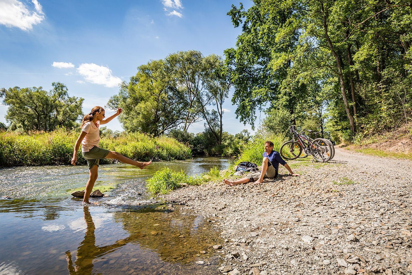 Pause am Creußen-Radweg