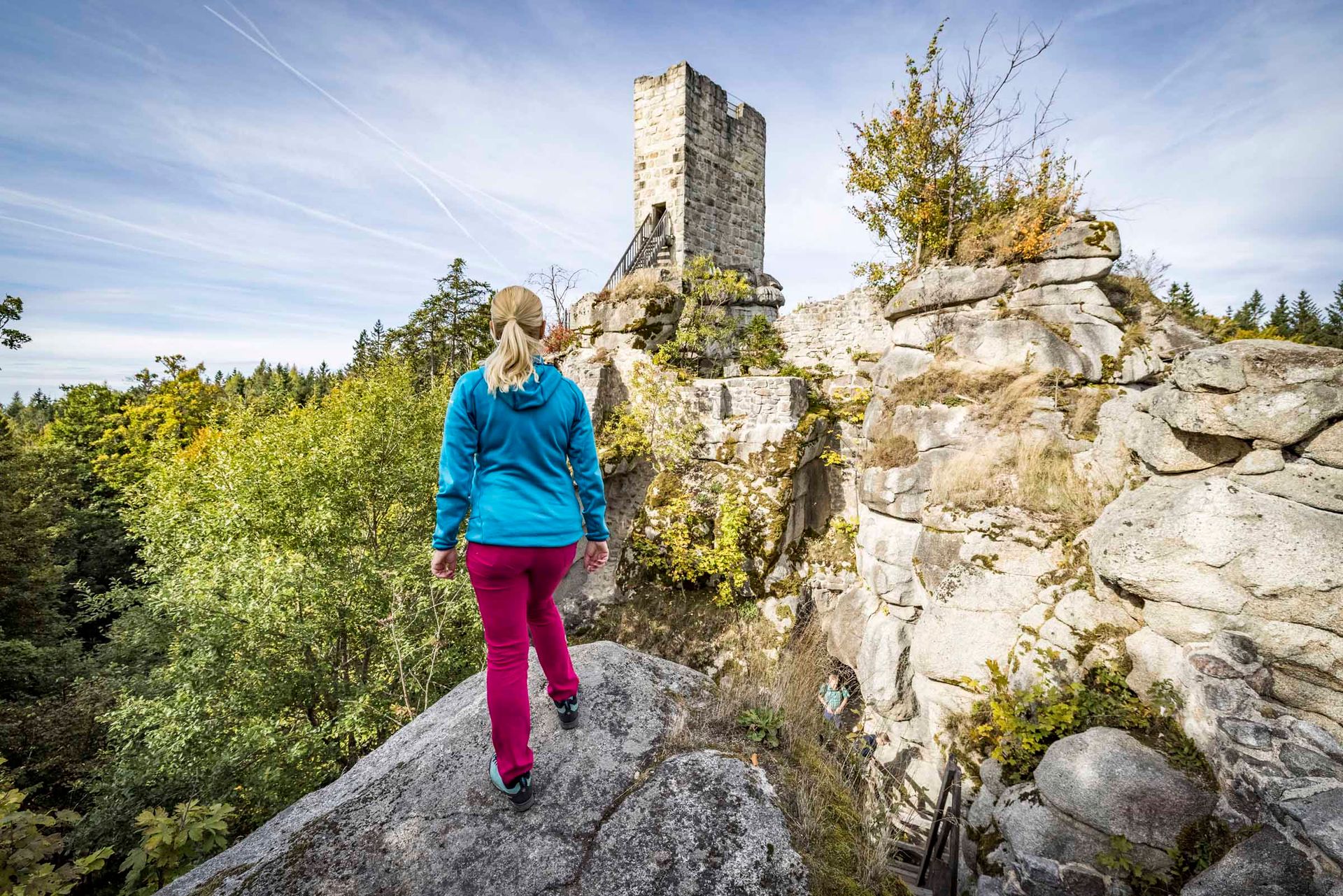 Blick auf die Burgruine Weißenstein