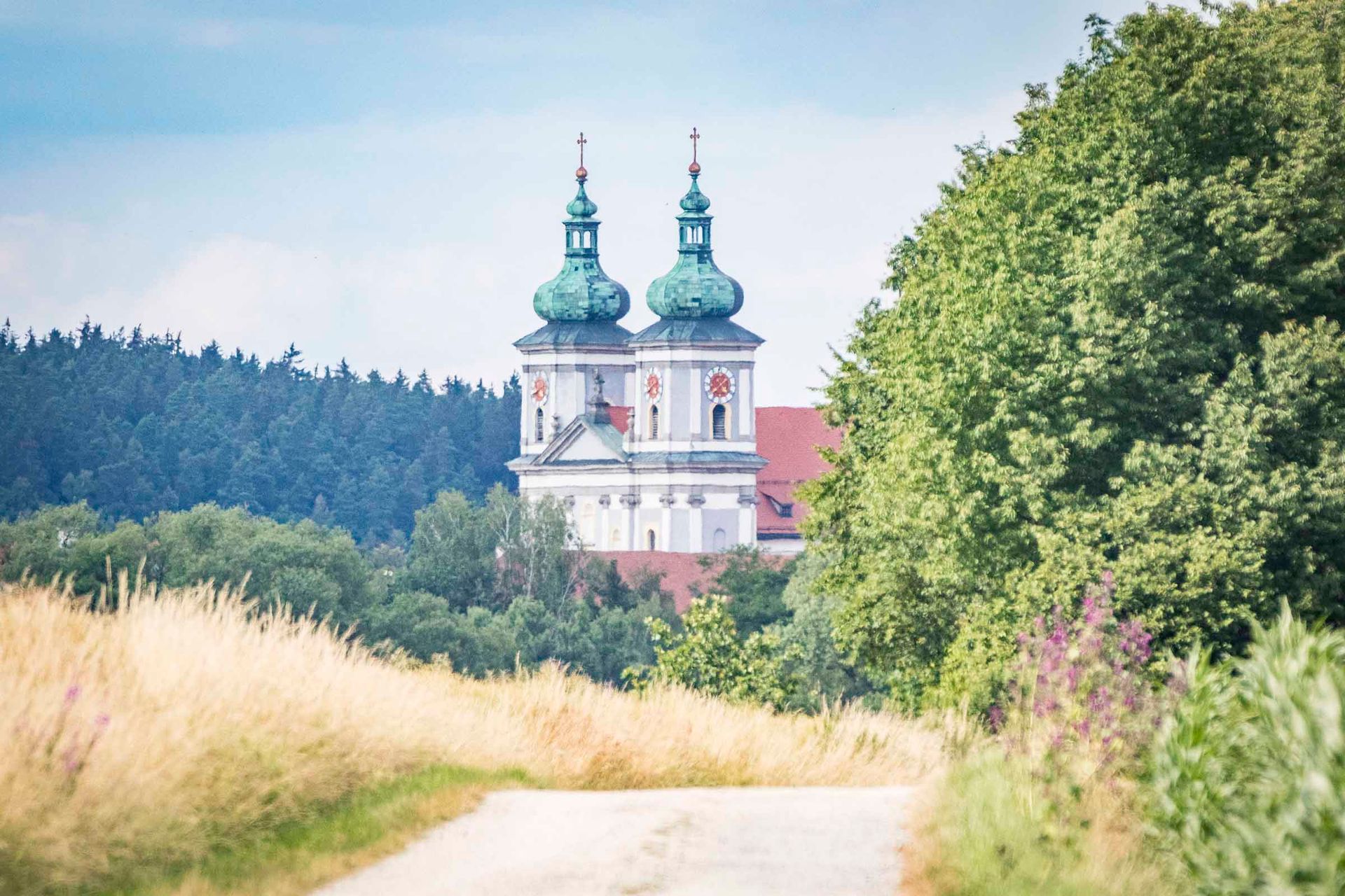 Blick auf die Stiftsbasilika