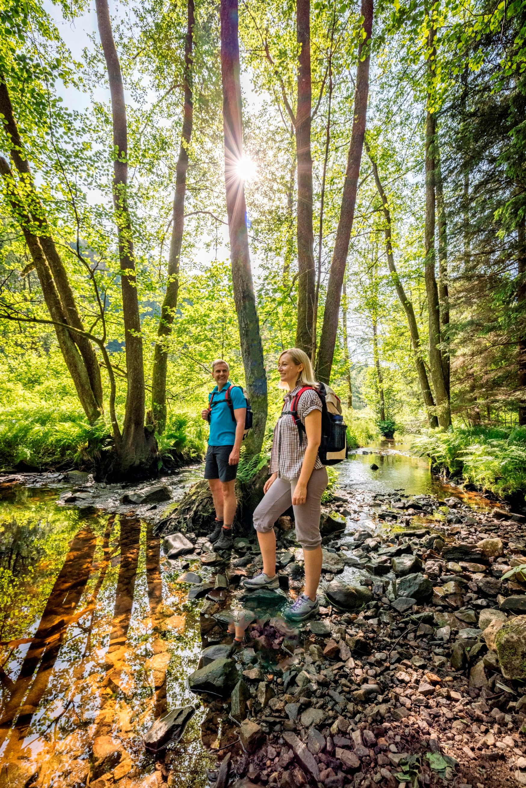 Wanderer am Schönwerth Sagenweg