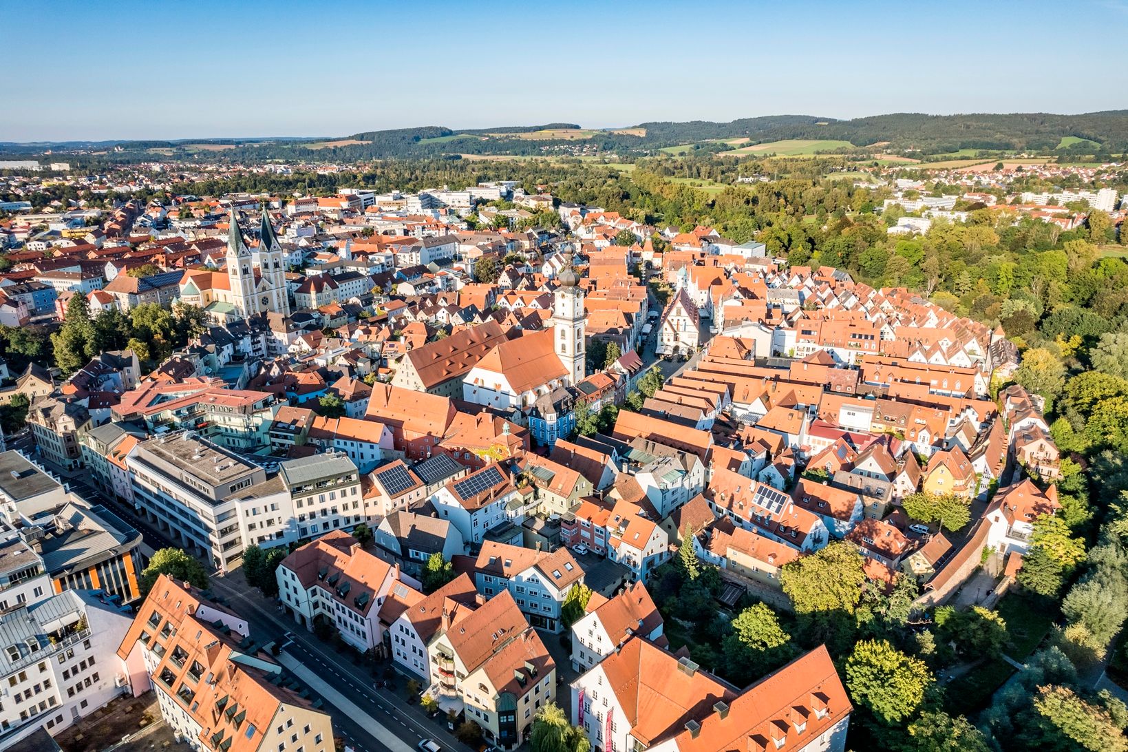 Altstadt Weiden von oben