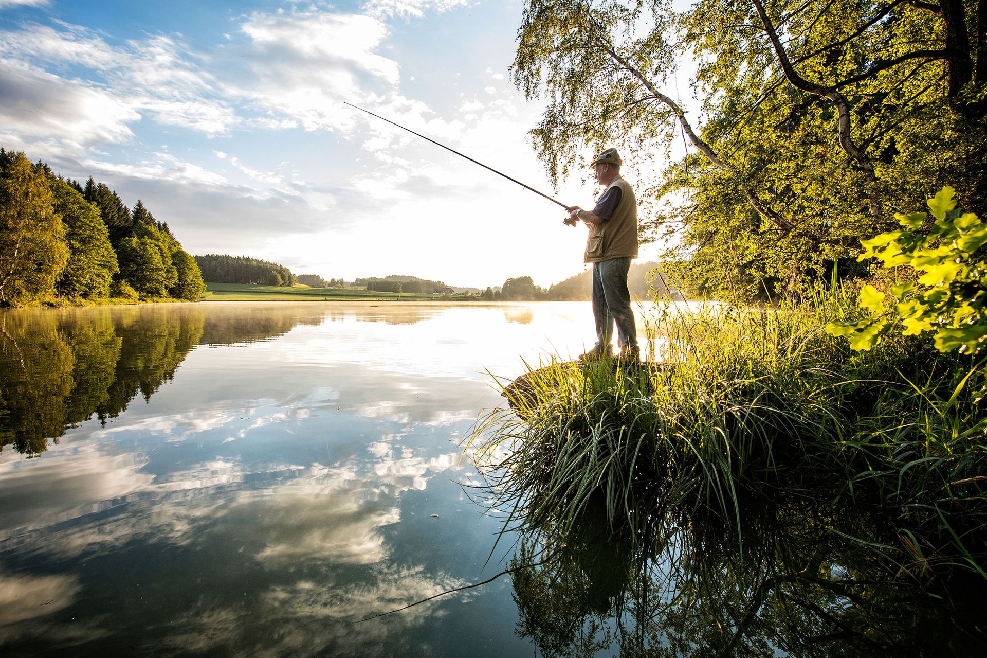 Angler am Rothenbürger Weiher