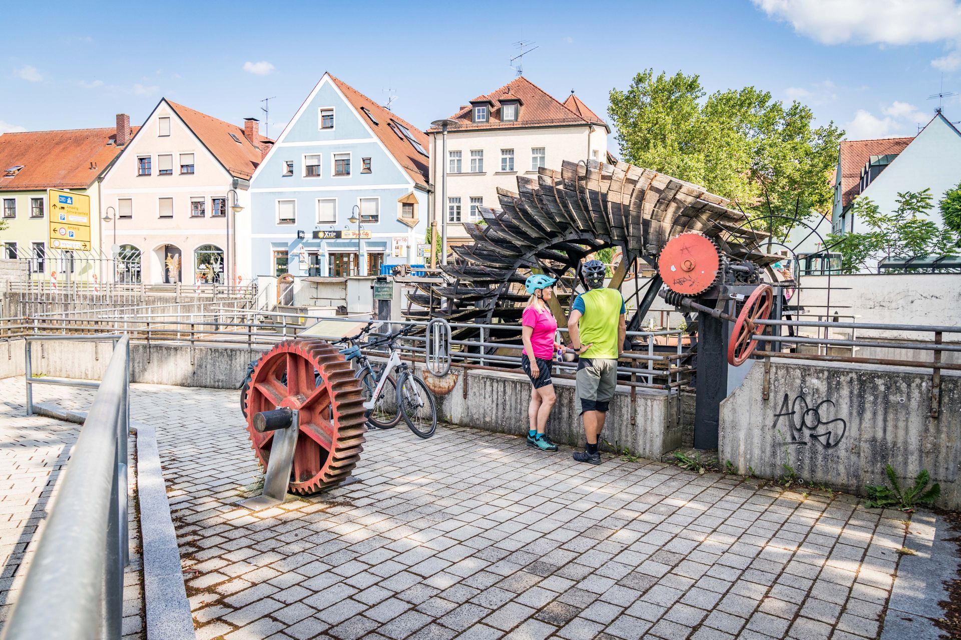 Am Wasserrad an der Naab in Schwandorf