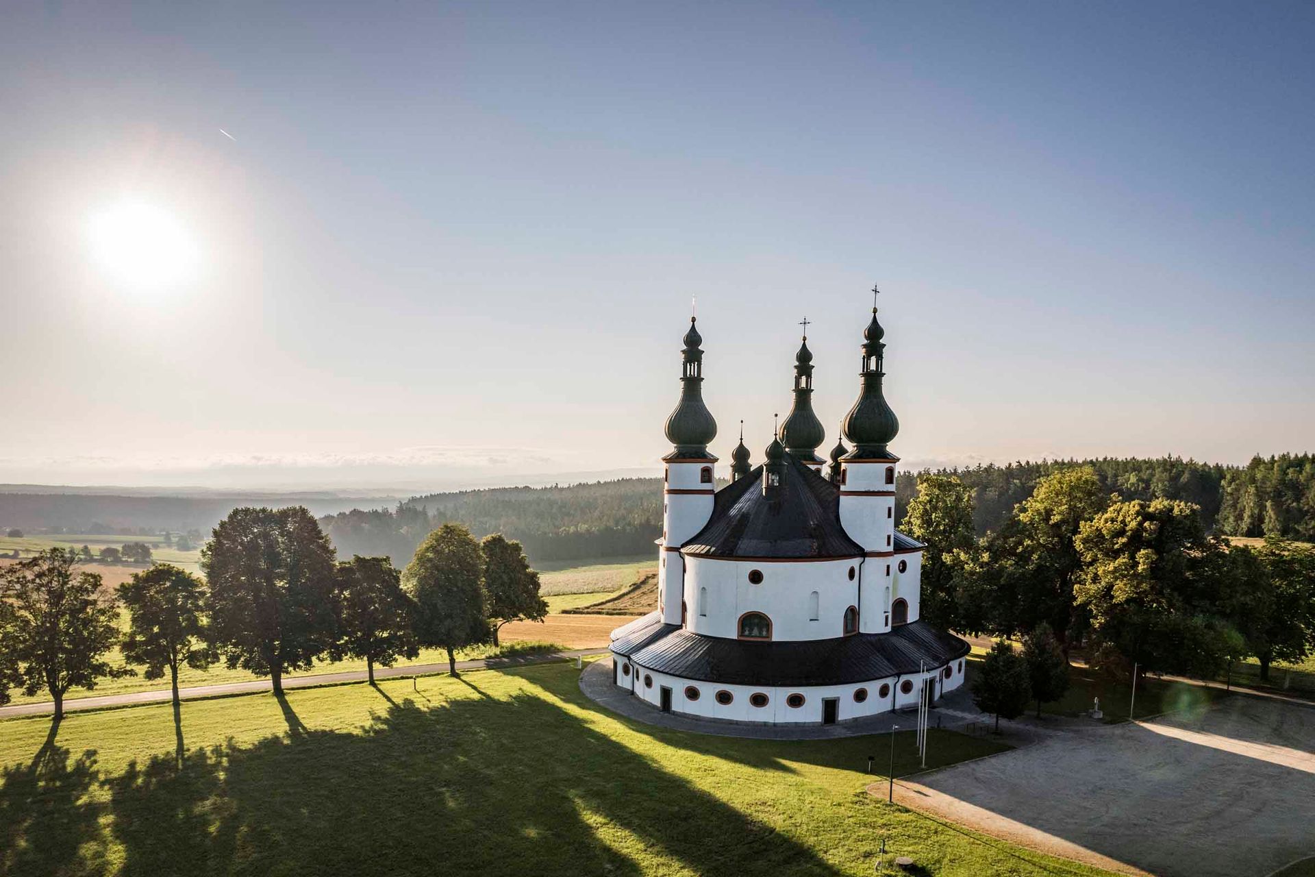 Blick auf die Wallfahrtskirche Kappl