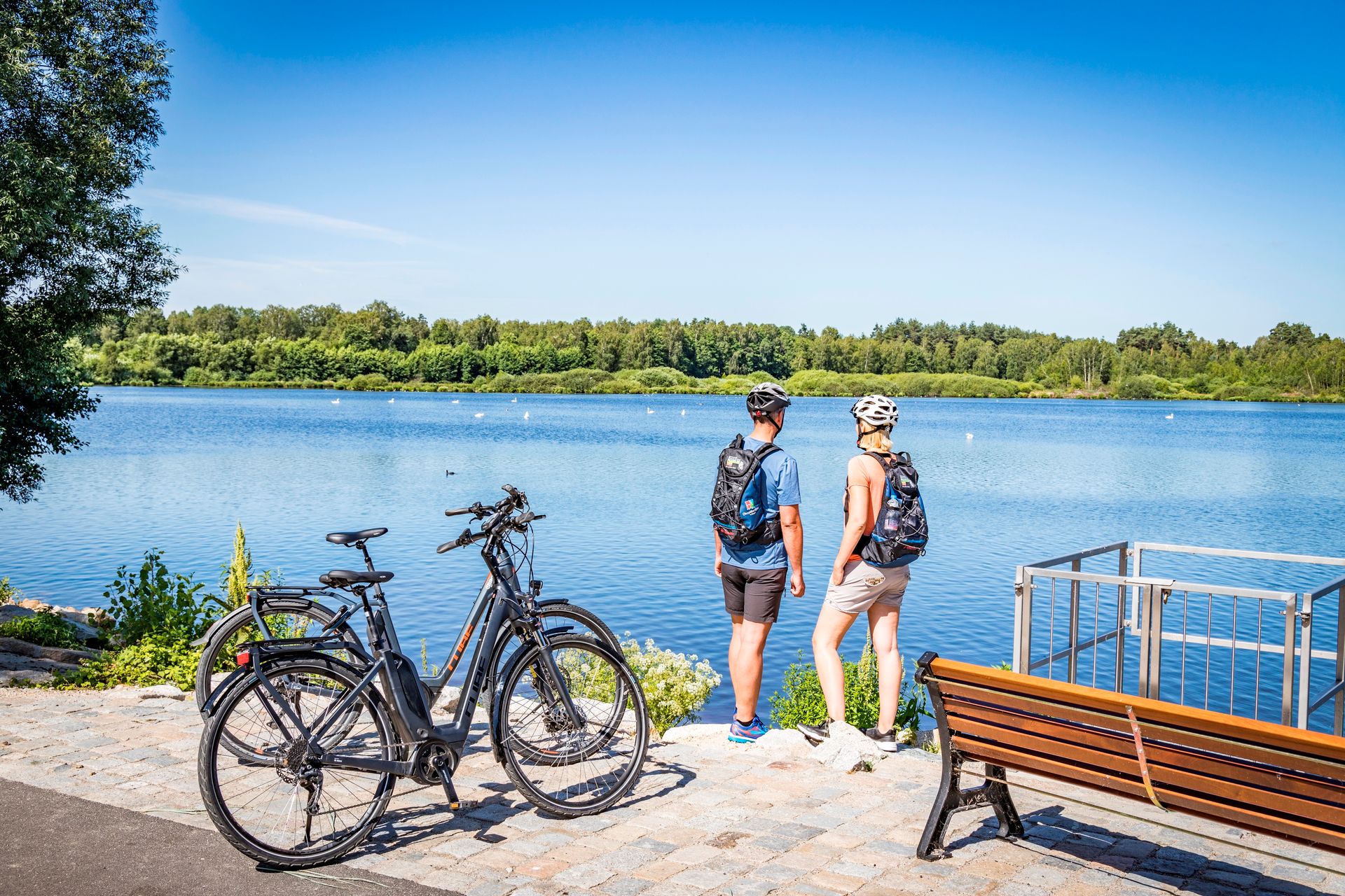 Radler am Rußweiher in Eschenbach i.d.OPf.