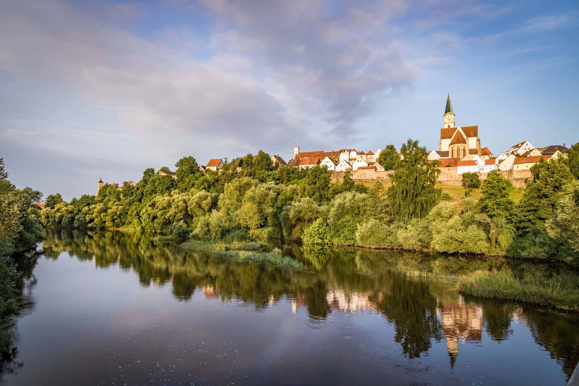 Altstadt Nabburg und Fluss Naab