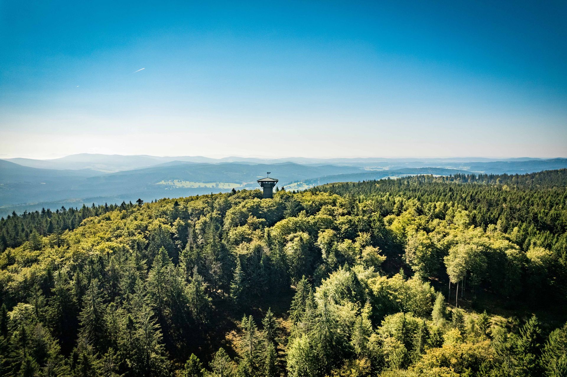 Blick zum Böhmerwaldaussichtsturm