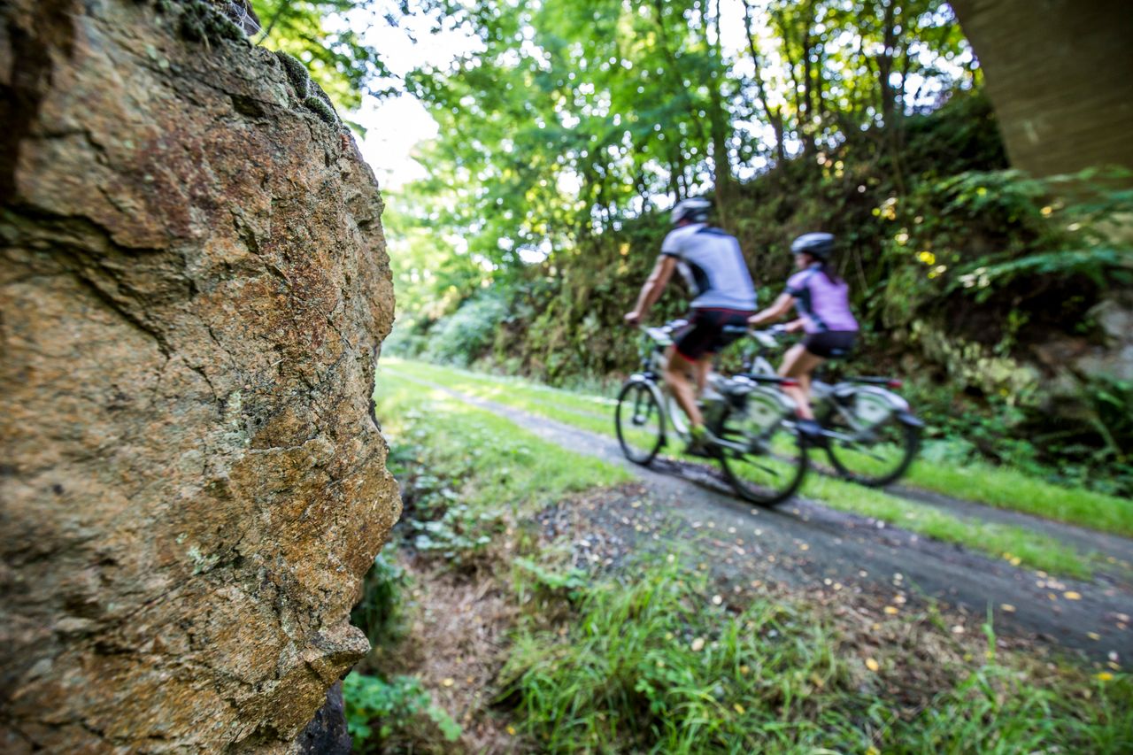 Radfahrer in der Natur